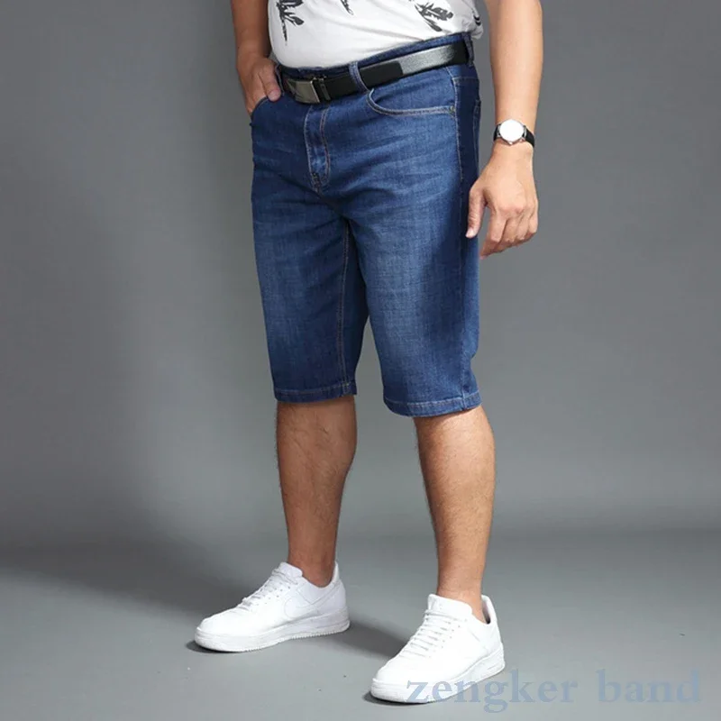 Men's Summer Denim Shorts 48 yards 46 Big Size Five-point Plus Size Fat XL