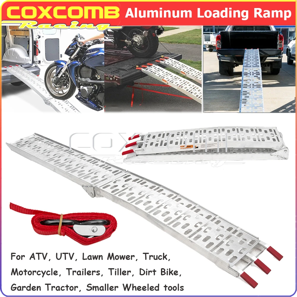 

Motorcycle Truck Heavy Duty Ladder Aluminum Folding Loading Ramp Kit For Trailers Pickup Truck Car Tailgate ATV Loading Ramps