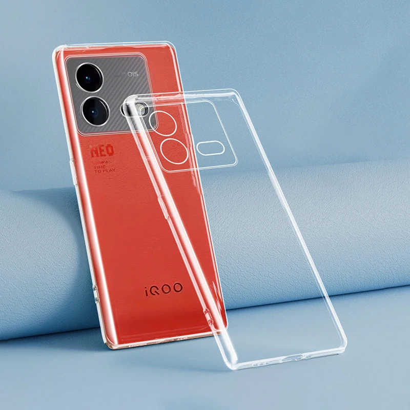 Clear Silicone Shockproof Thin Mobile Phone Case with Transparent Back Cover