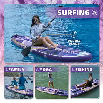SOWM SUB Waterproof Inflatable Paddle Board 11''x34''x6''Adult Standing Style Aquatic  Yoga Fishing With Accessories SUP сапборд 3