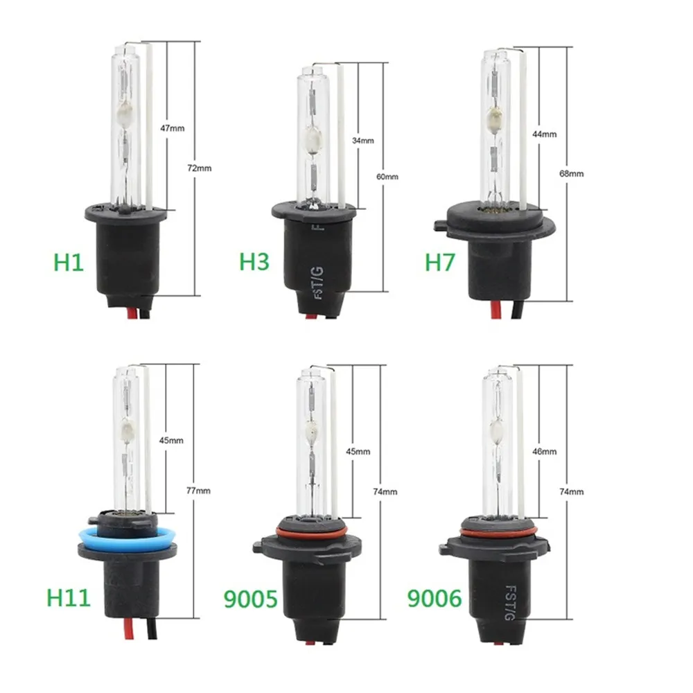 2Pcs 35W 55W HID Xenon Car Headlight Bulb H1 H3 H7 H11 9005 9006 4300K 6000K 8000K 12V DC hid xenon headlight bulb car headlight bulbs