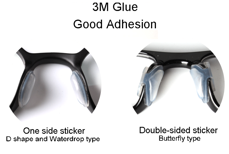 1000pcs(500pairs) Plastic Glasses Anti Slip Nose Pad Sticker Air Chamber Silicone Acetate Eyeglasses Height Increase Accessory