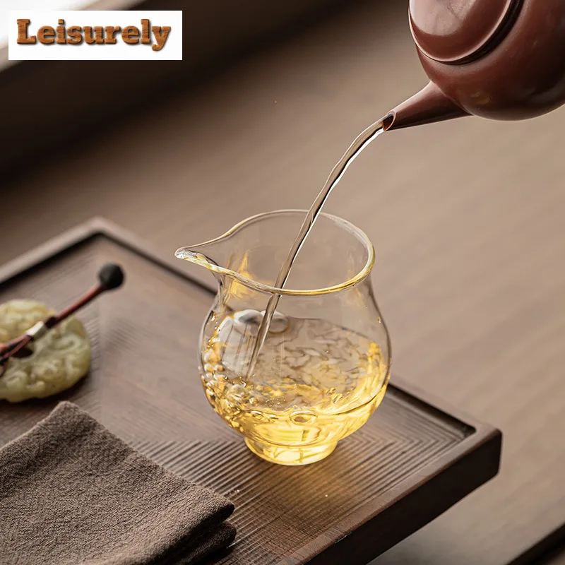 High Borosilicate Glass Tea Pitcher Creative Pour Tea Sharing Pot Cha Hai Dispenser Justice Cup Fair Mug Tea Services Supplies