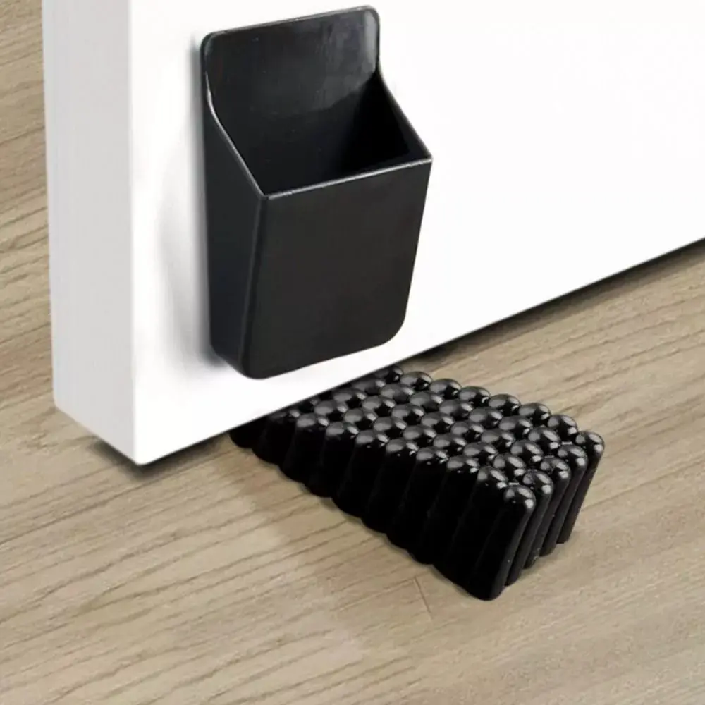 Silicone Door Stopper Reduce Noise Punch-free Door Blocking Device with Storage Box Wall Protectors door stopper silicone door stopper door stopper bumpers