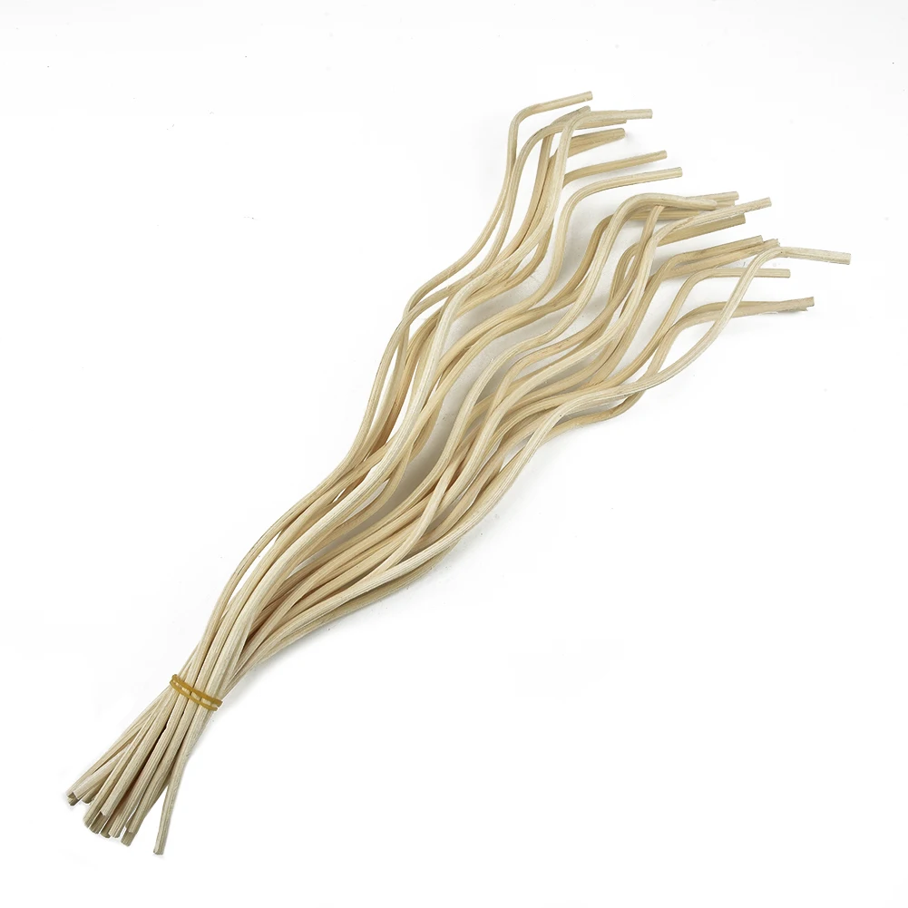 20pcs Diffuser Stick Long Wavy Rattan Reed Fragrance Diffuser Replacement Refill Sticks Accessory DIY Handmade Home Decor