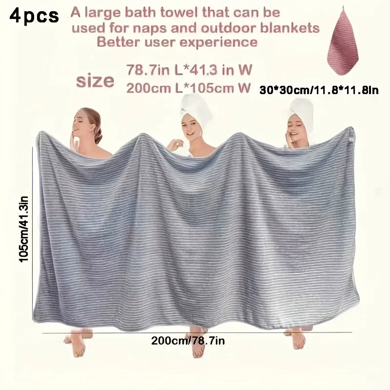 XL Quick-Dry Bath Towel Gift Set 6