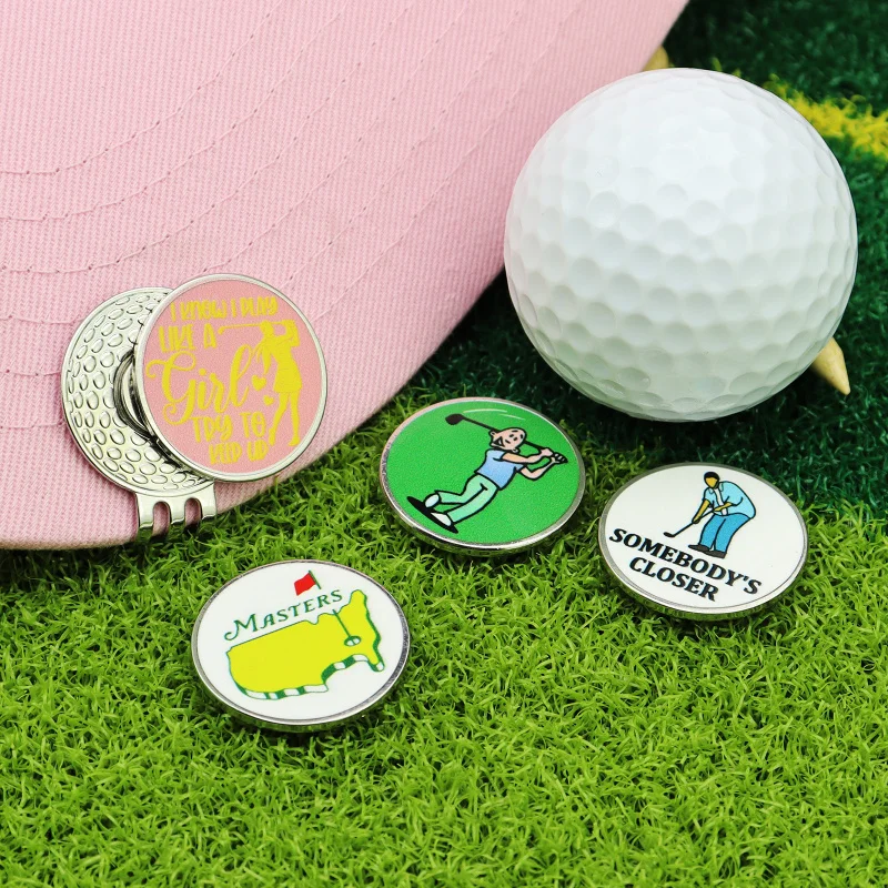 【 New 】 New creative metal enamel ball marker with golf accessories