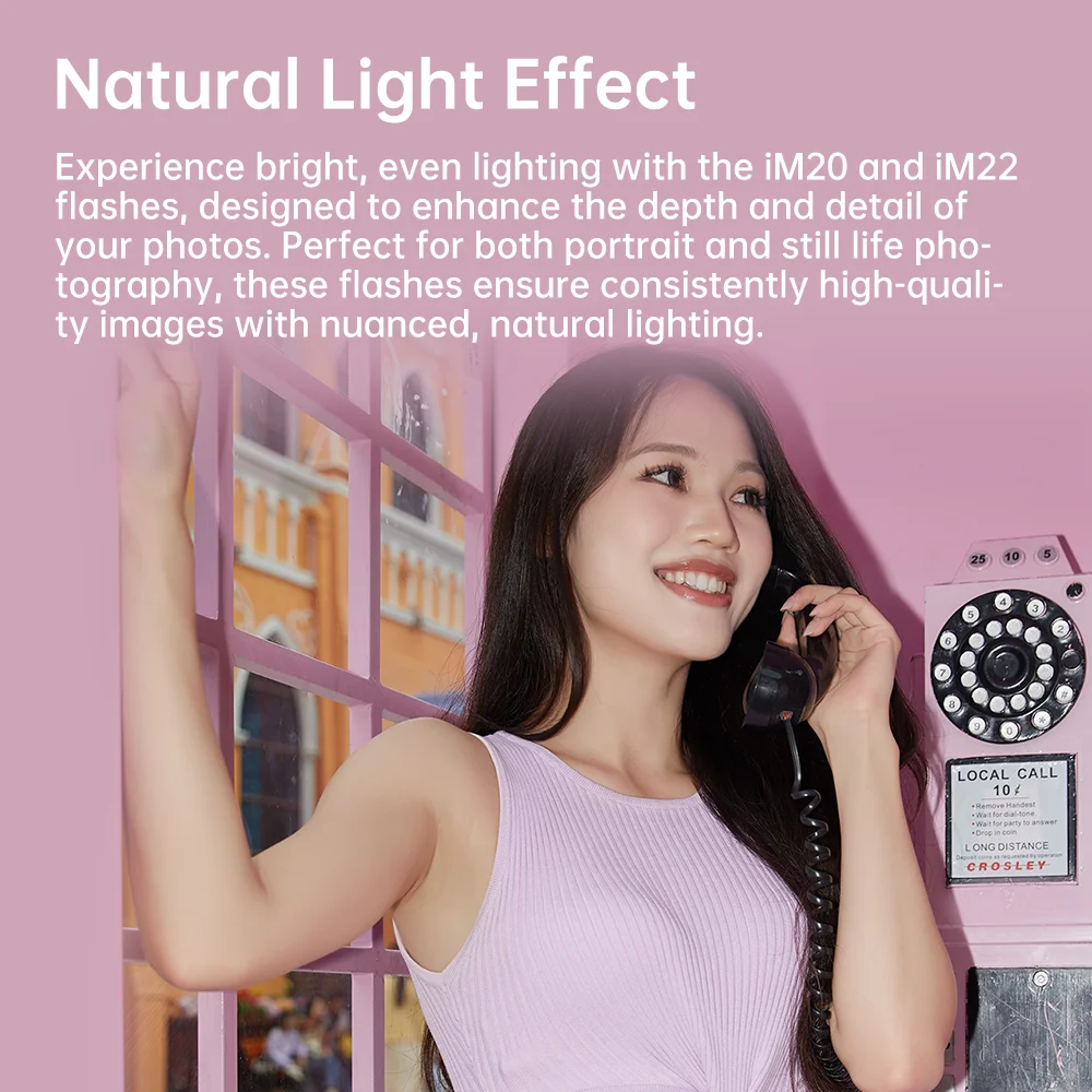 Godox IM20 IM22 다양한 카메라 모델용 미니 플래시 수동 플래시 5가지 출력 레벨의 파워 유니버설 핫슈 마운트
