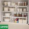 WMMO Adjustable Cabinet Layered Storage Rack, Thickened Steel, Kitchen Cabinet Countertop Multifunctional Storage Rack 1