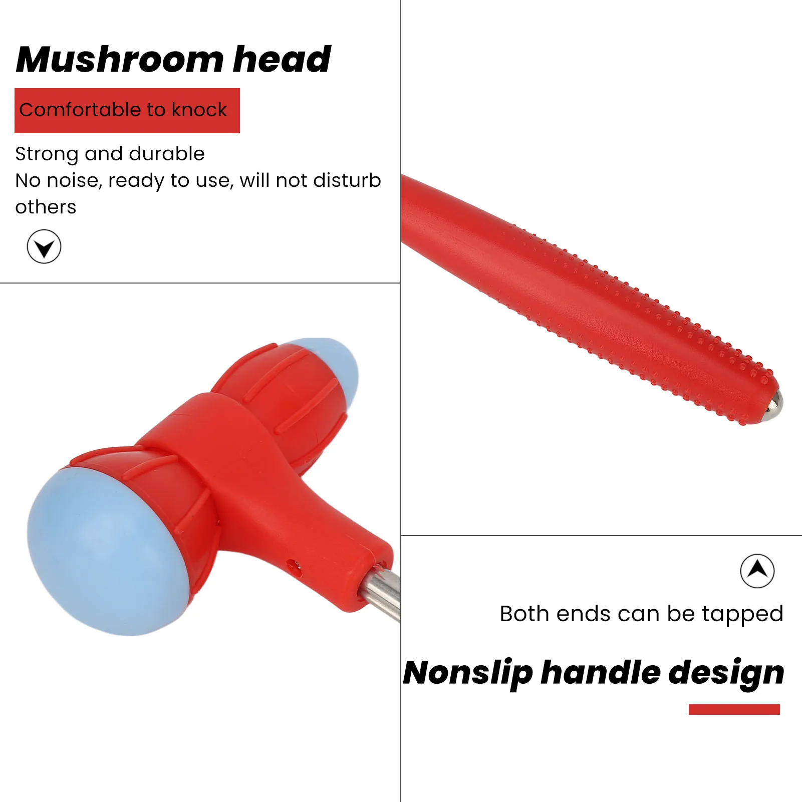 Martello per massaggio manuale, comodo strumento per massaggio, martello con forte forza percussiva, retrattile e pieghevole, per la vita e per le spalle - immagine 5