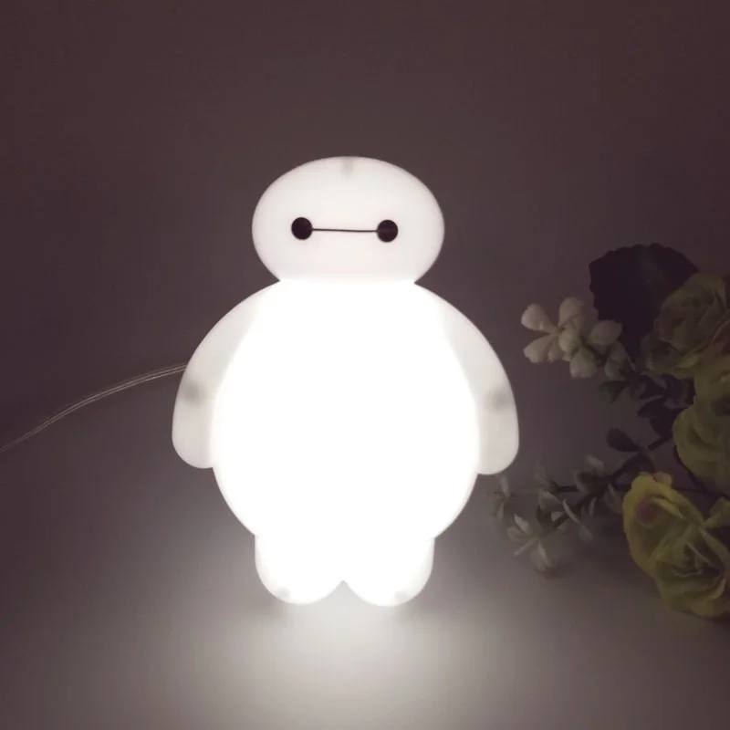 Changing Big Hero 6 Cartoon Baymax Led Night Light Table Desk Lamp Bedroom Decoration Amazing Kids Baby Toy Gift | Лампы и освещение