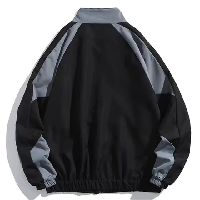 Hip Hop Varsity Jacket Men High Street Patchwork Color Block Windbreaker Coats Women Spring Autumn Thin Fashion College Jackets 4