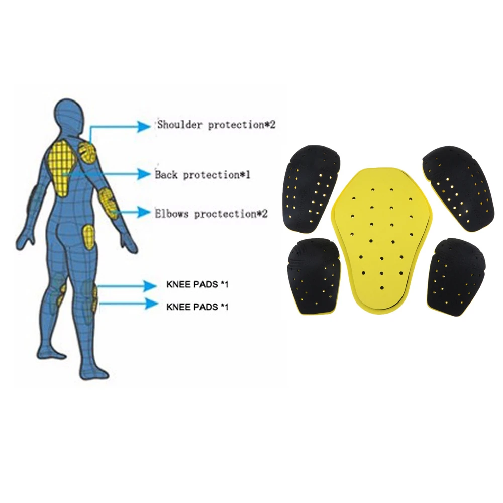 Motorcycle Armor Flexible Breathing Full Body Armor Protection Pads Motorcycle Protection Equipment Elbow Shoulder Protectors