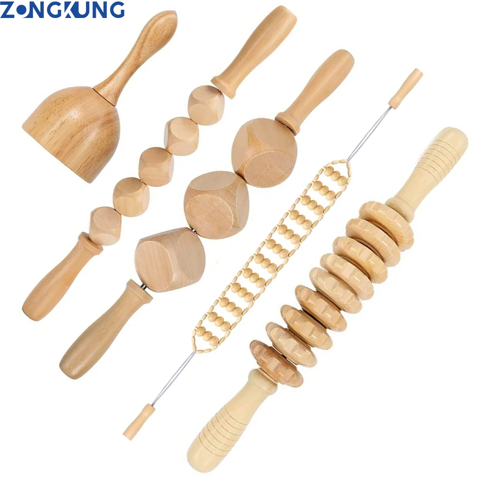 

1Pcs Wood Therapy Tools for Body Wooden Lymphatic Drainage Massage Roller Stick Wood Swiss Cup Sculpting Muscle Massage Relax