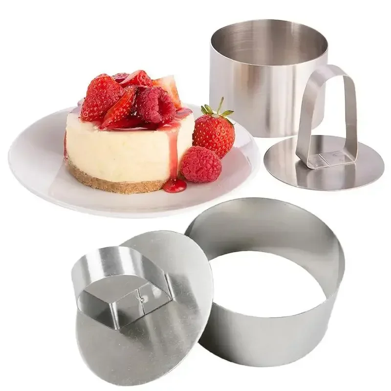 Stainless Steel Mousse Ring Cake Mold Baking Tools Kitchen Bakeware Cake Molds DIY Cupcake Salad Dessert Cake Decorting Tools