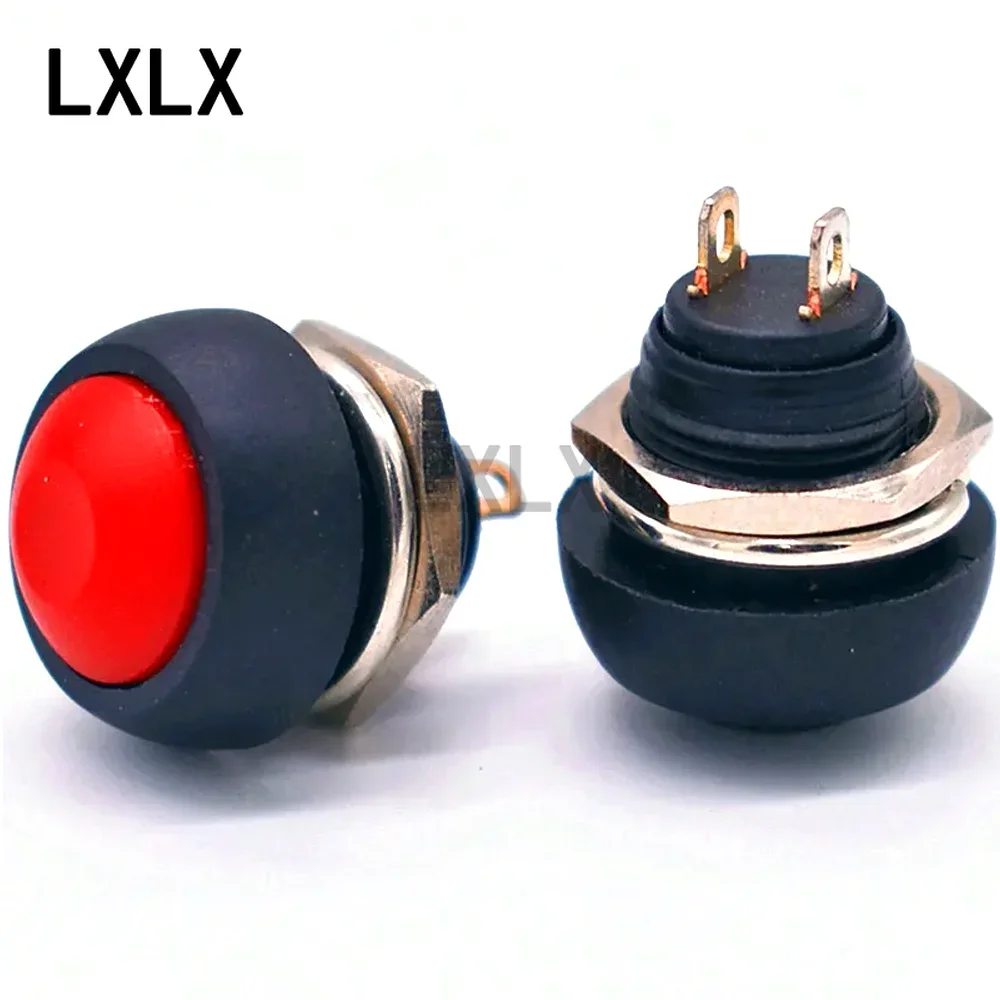 Waterproof Micro Lock Switch 7PCS PBS-33B Waterproof Self-resetting Push Button Switch Round Non-locking Keypad