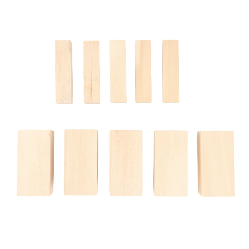 Y17A 10Pack Basswood Carving Blocks Kit Whittling Blanks Beginners Unfinished Wood Whittling Blocks Carving Block Kit(5L+5S)