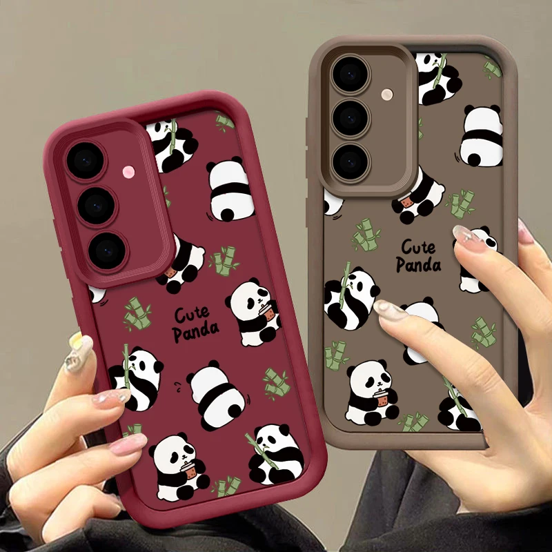 Adorable Cartoon Panda Soft TPU Silicone Phone Case - Cute and Durable Back Cover