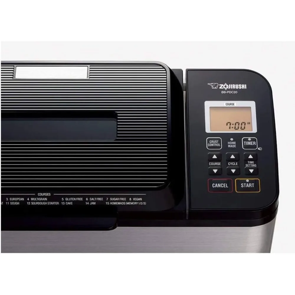 Breadmaker, 2 lb. loaf of bread, Stainless Steel/Black 2