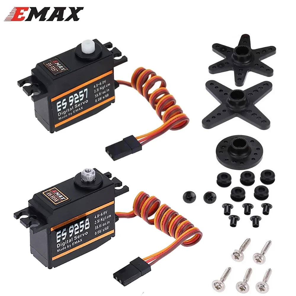 

1 шт. оригинальный EMAX ES9257 ES9258 пластиковый металлический микро цифровой сервопривод 3D для 450 вертолетов роторный хвост