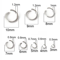 Bulk Stainless Steel Open Jump Rings for DIY Jewelry Making - Wholesale Accessories Supplies (Split ring X 200pcs)