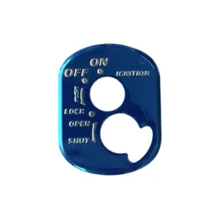 Premium Aluminum Motorcycle Ignition Switch Key Lock Cover - Motorbike Accessory (Blue)