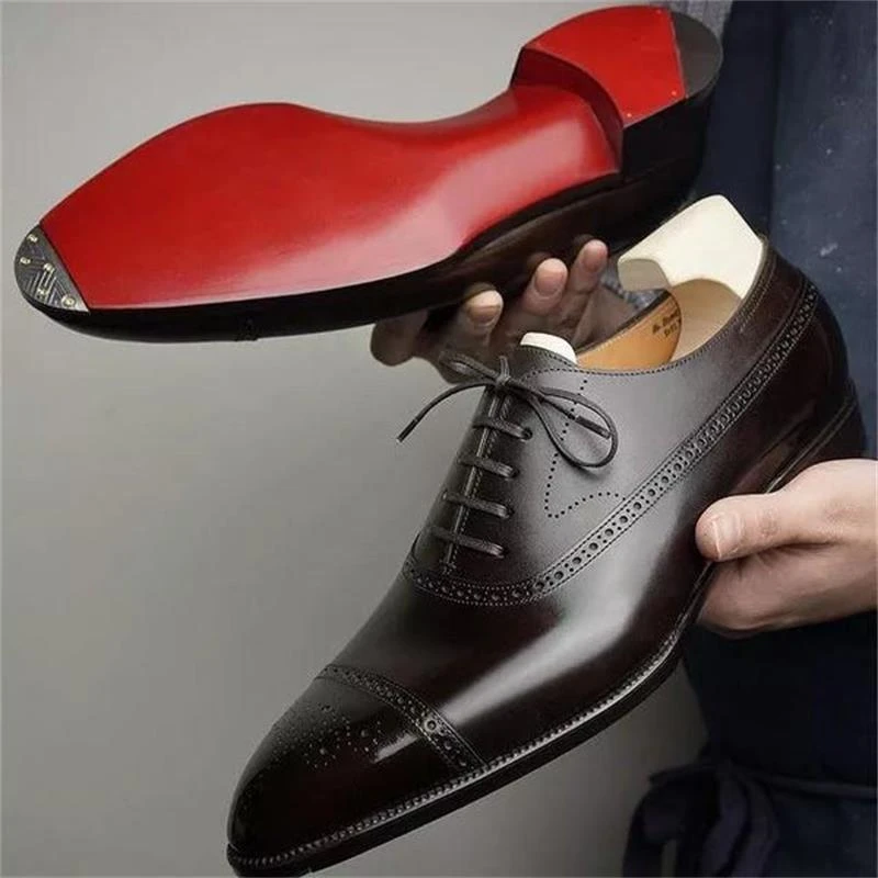 Oxfords Men Shoes Red Sole Fashion Business Casual Party Banquet Daily
