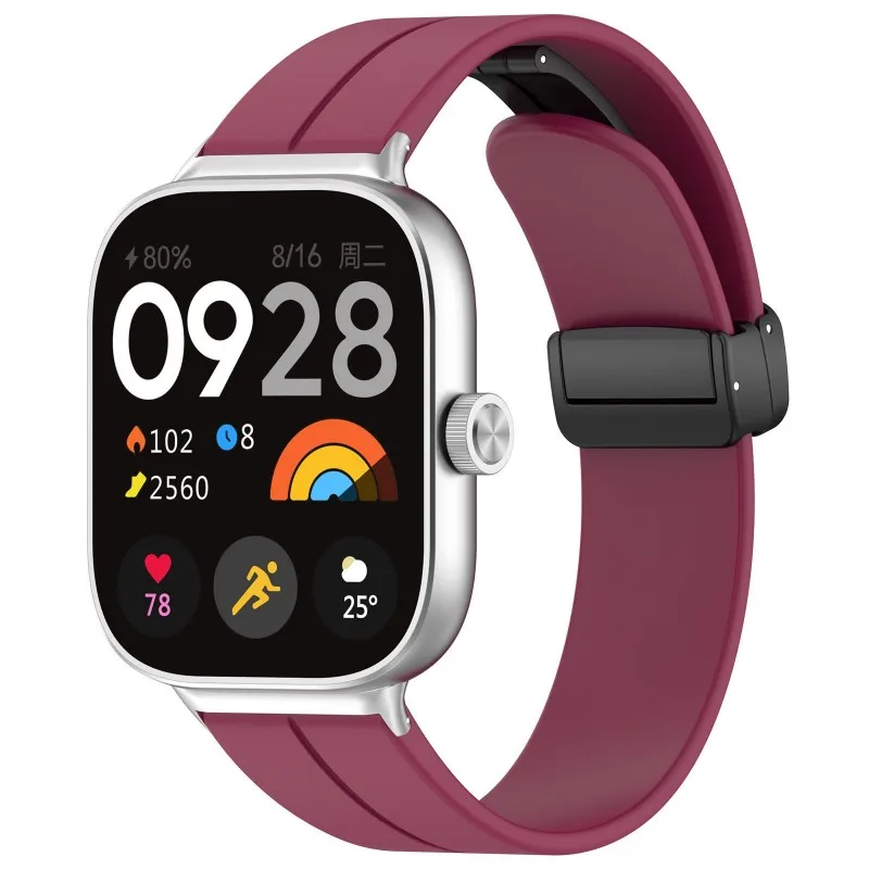 Silicone Magnetic Strap Loop Bracelet for Smartwatch Wristbands