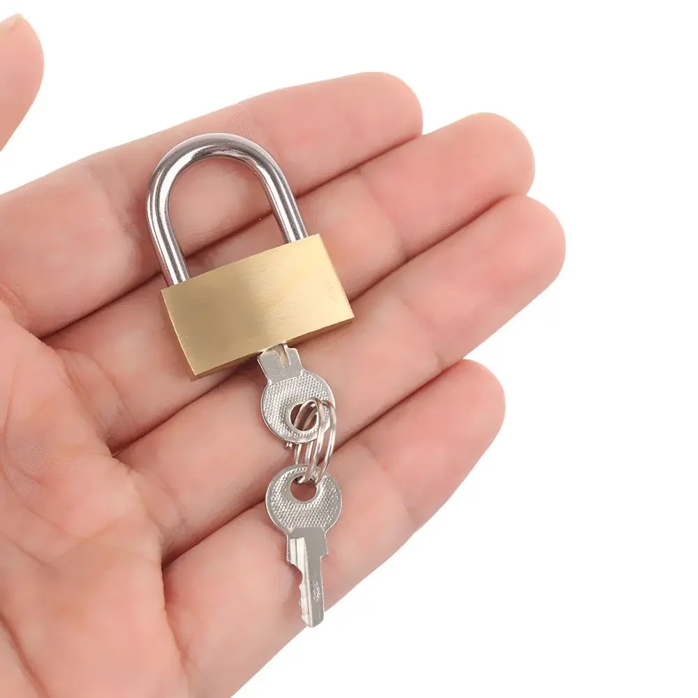 Universal Brass Padlock with 3 Keys - Secure Home, Travel, and Storage