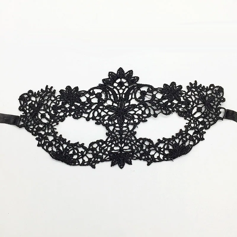 Black Color Sexy Women Lace Masquerade Mask for Carnival Halloween Half Face Cosplay Masks Festive Animal Party Supplies
