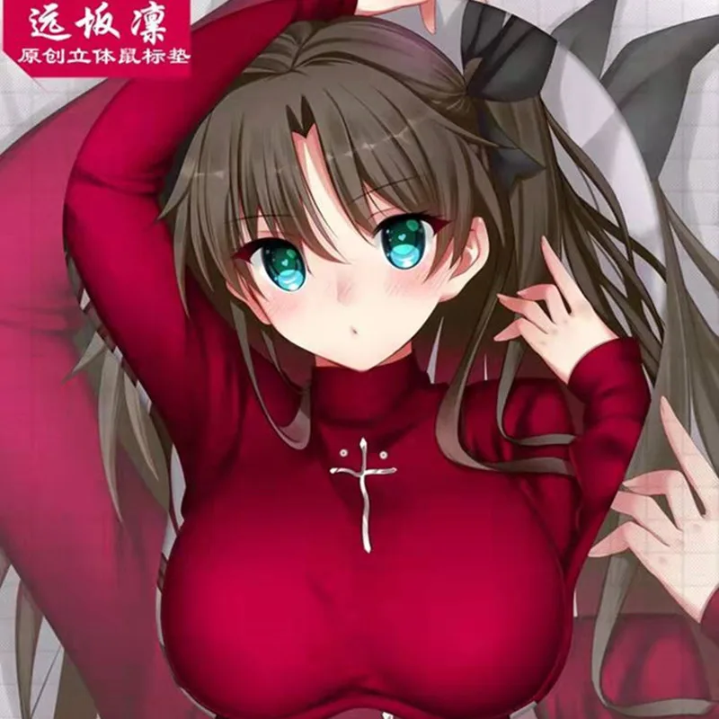 Коврик для мыши Rin Tohsaka Sexy Oppai с рисунком судьбы/большого заказа 3D силиконовый