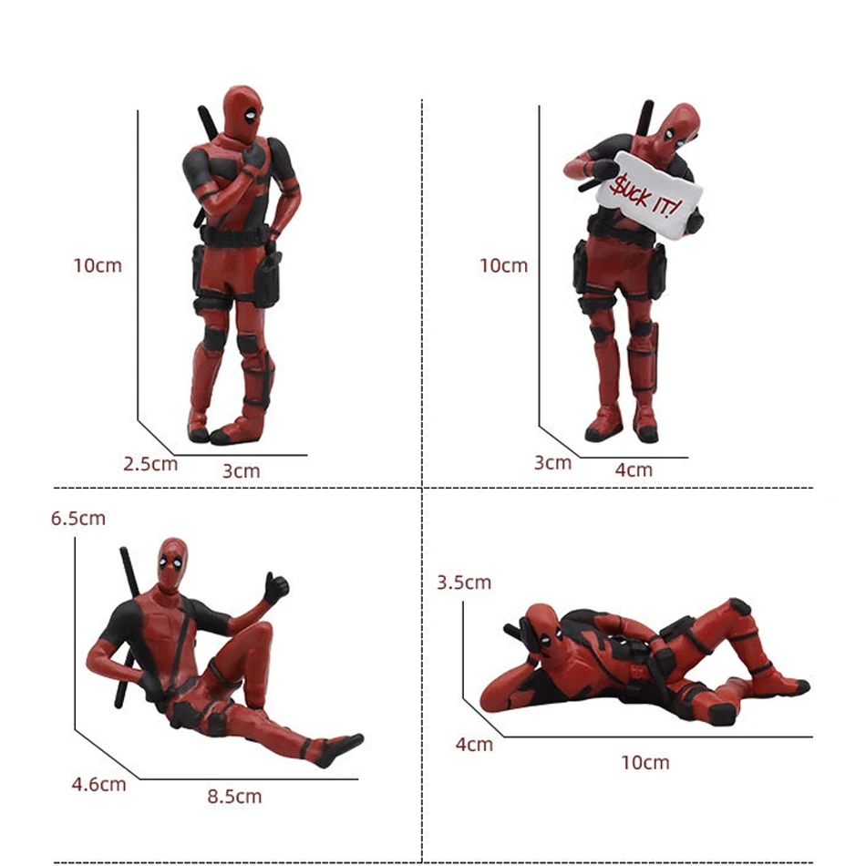 Anime Deadpool Action Figur Auto Innendekoration Spielzeug Sitzmodell  X-Männer Mini Figur Anhänger Auto Zubehör Kinder Geschenk - Action Figuren