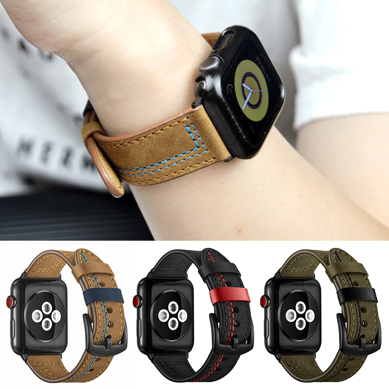 Premium Leather Band for Smartwatches - Elegant Accessory Bracelet