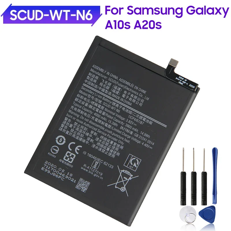 Telefon baterie SCUD-WT-N6 pro Samsung galaxy a10s A20S A21 uctívat cesmína 2 plus SM-A207 náhrada baterie 4000mah