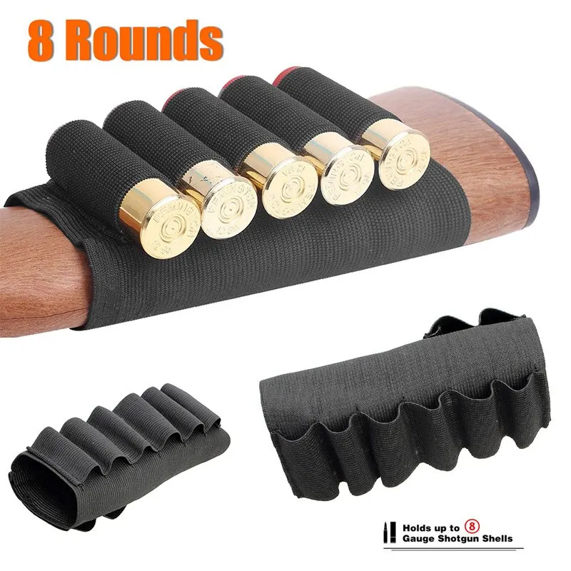 Cartridge Belt 8/9 Rounds Ammunition Package Nylon Tactical 8 Or 9 Shells Rifle Buttstock Hold Outdoor Shooting Accessory Bag ammo storage box ammo pouch ammunition bag