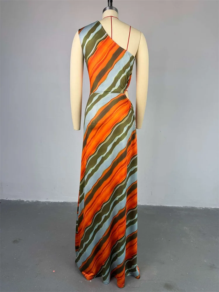 Wmstar Long Dresses for Women 2025  Sweet Elegant  Summer Hollow Out Holiday Clothes Maxi Dresses Wholesale Dropshipping