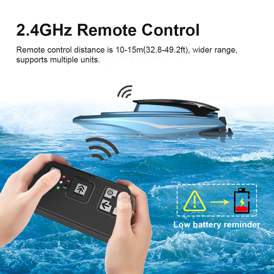 Mini RC Boats High Speed 2.4GHzHigh-Speed wireless Remote Control Racing Ship Water Speed Boat Children Model Toy for Kids Gifts