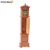 1:12 Dollhouse Miniature Wood Wall Clock Play Doll House Miniaturas Home Decor Accessories Toy Pretend Play Furniture Toy 2