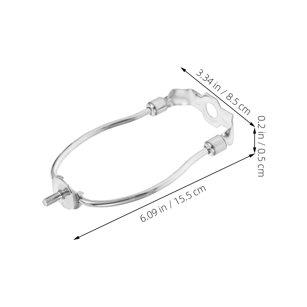 2Pcs 램프 하프 브래킷 범용 크롬 전기 도금 조절 가능한 높이 혼 프레임 갓 홀더 지원 램프 쉐이드 어댑터