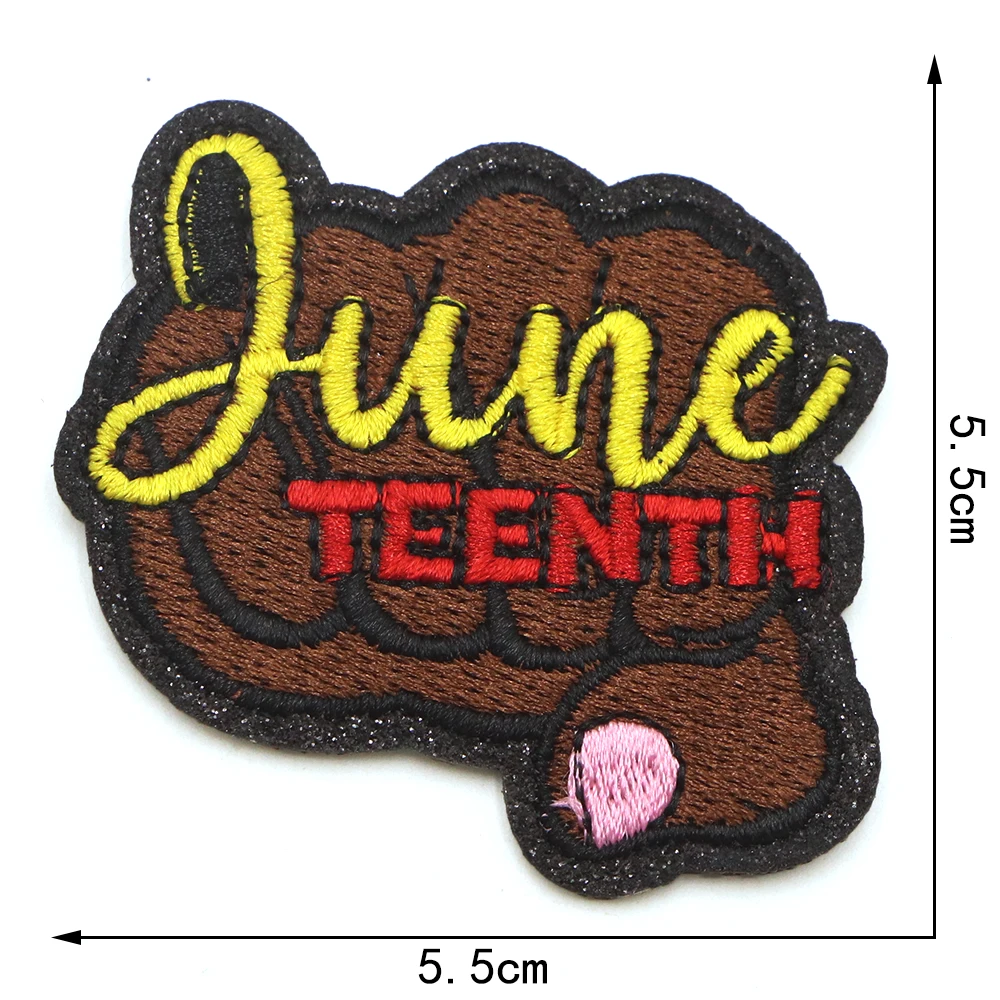 1PC Black Girl Patches zum Aufbügeln für Kleidung, Afro-Mädchen, bestickte Patches zum Aufnähen, Applikation für Kleidung, Rucksäcke – Detail 16
