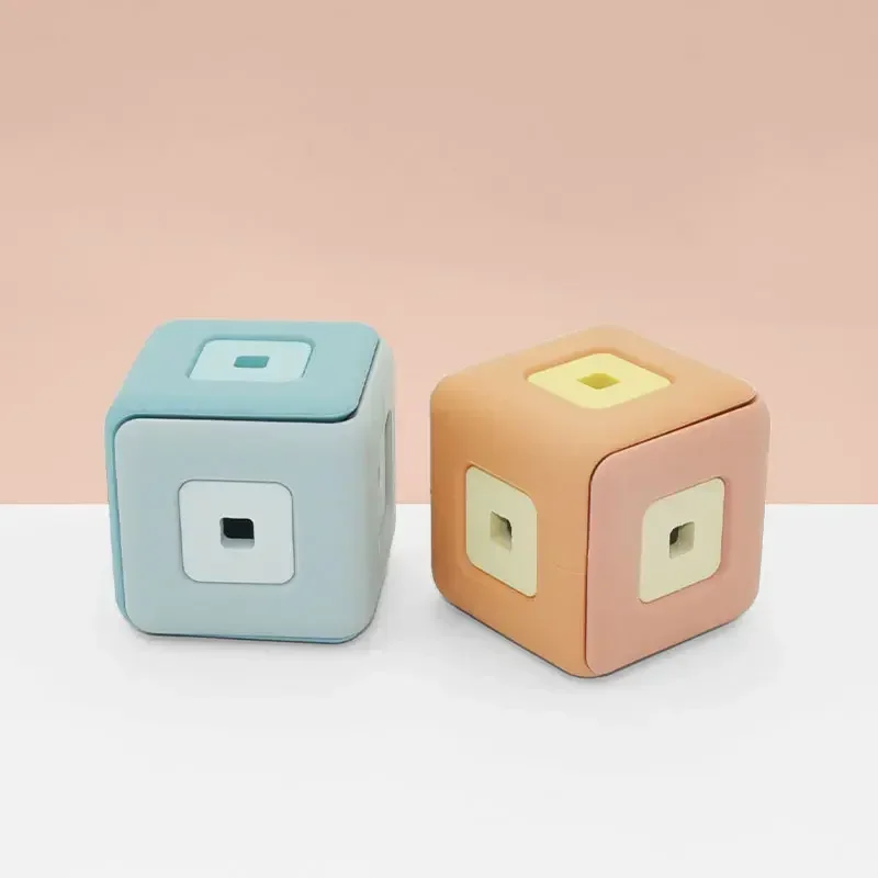 Baby Silicone Blocks 3D Square Combination Silicone Blocks BPA-Free Educational Montessori Toys Baby Teether Gifts Stacking Toys