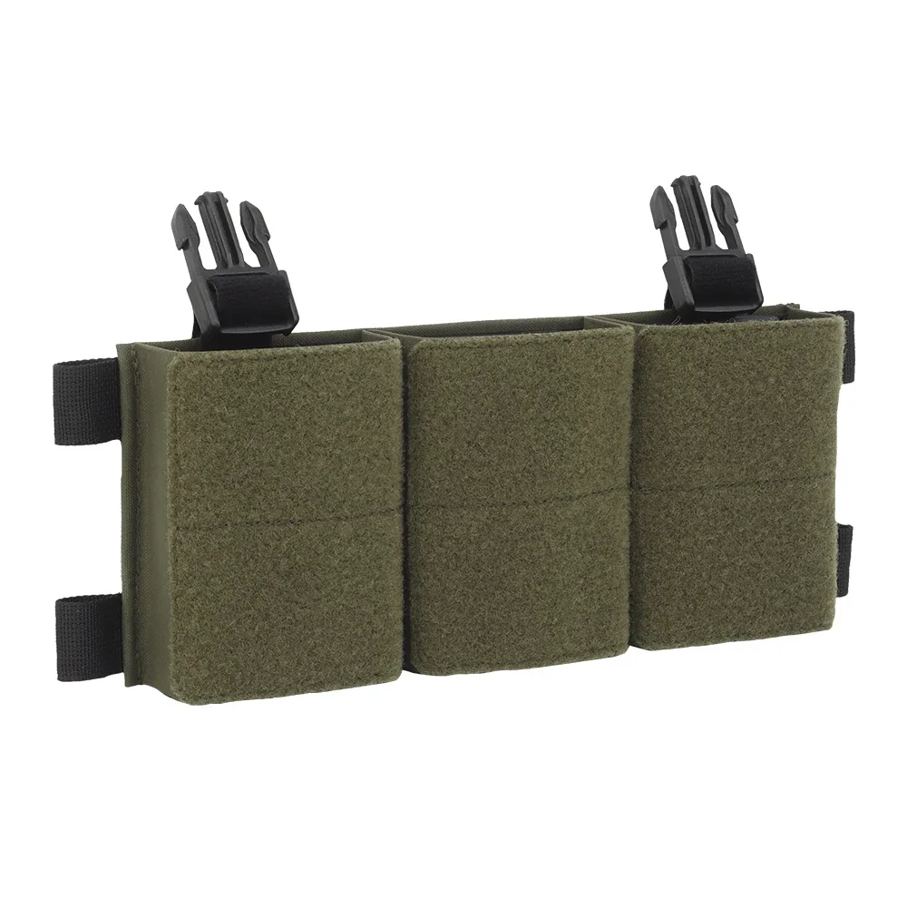 Dreifach-Tasche 5.56/7.62 Panel Offener Halter für Airsoft-Weste Plattenträger Zubehör mit Hakenrückseite – Detail 14