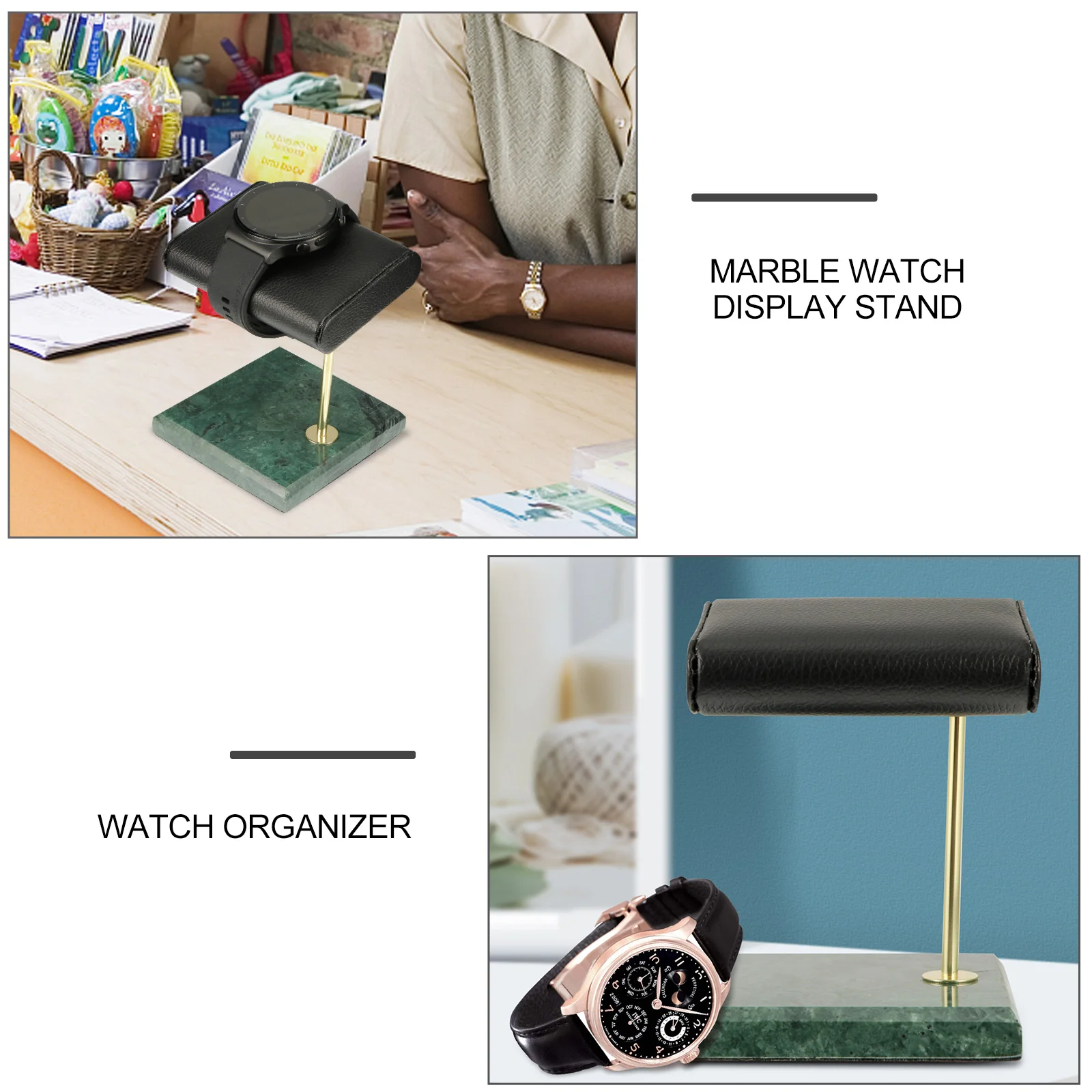Smart Watch Bands Stand Display Holder Rack Jewelry Men Organizer Bracelet Marble Showcase Box Single Case Bangle Wrist