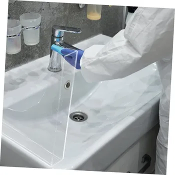 แผ่นกันน้ำกระเด็นในอ่างอาบน้ำอะคริลิกแบบใหม่ ติดตั้งง่าย โปร่งใส กันน้ำ ติดตั้งด้วยกาวในตัว ปิดกันน้ำกระเด็นในอ่างล้างหน้าและอ่างอาบน้ำ 1