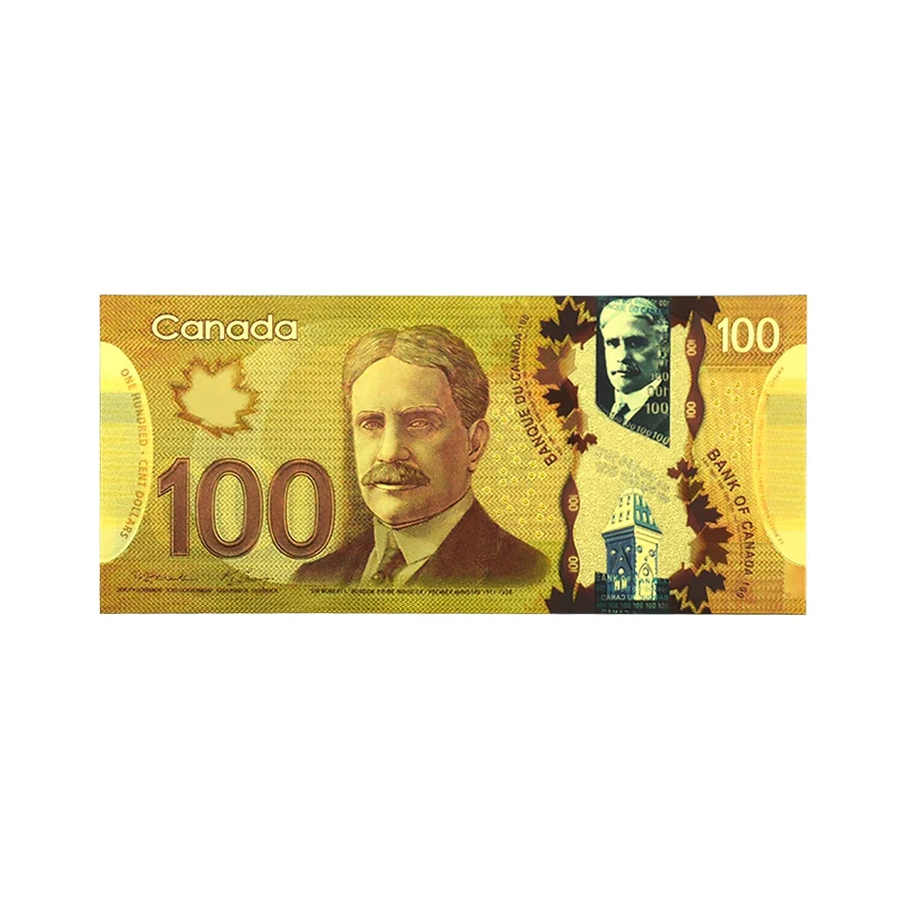 2011 버전 캐나다 달러 100 캐드, 로버트 레이어드, 보든 골드 호일, 지폐 컬렉션, 비즈니스 선물, 10 개 -  AliExpress