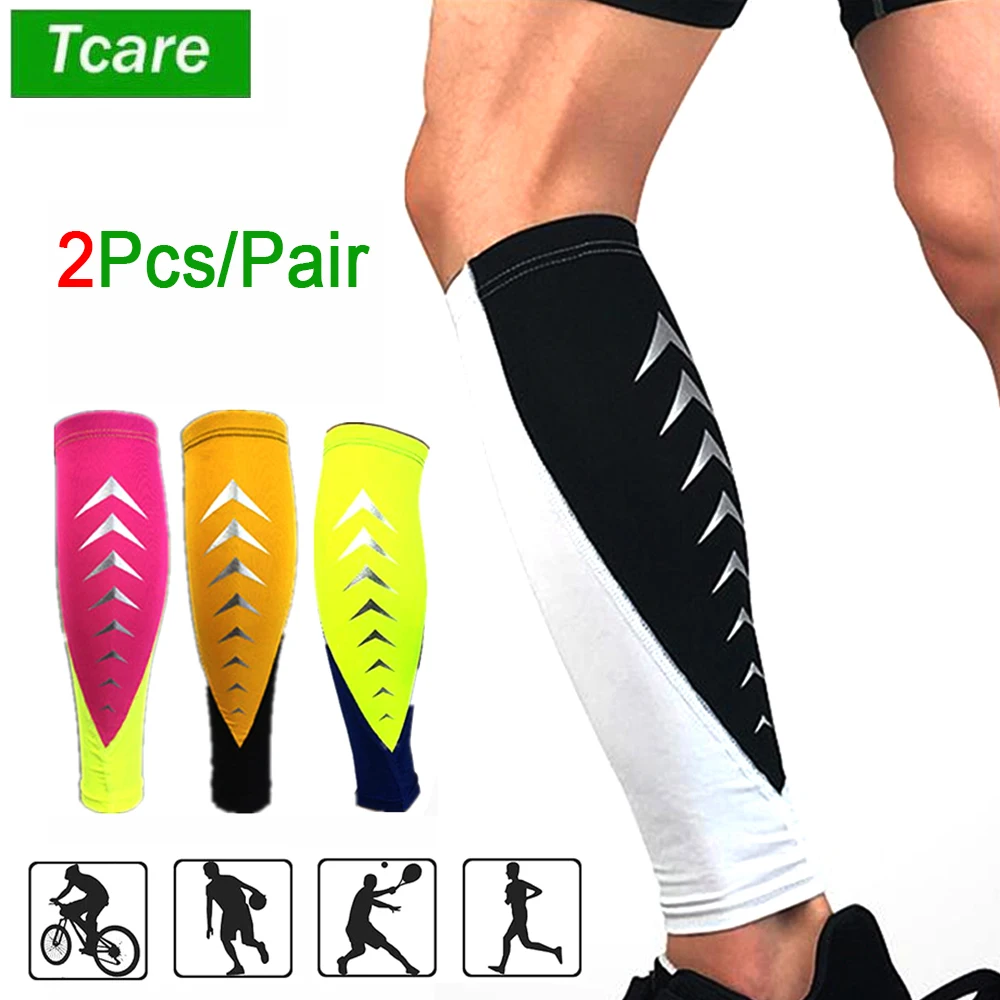Tcare 1Pair Breathable Calf Compression Sleeves Leg and Shin Sleeves