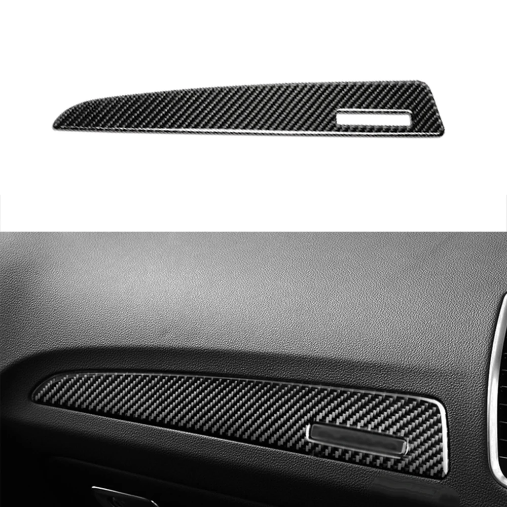 

For Audi Q5 8R 2010-2018 SQ5 8R 2013-2017 Car Accessories 1 Pcs Auto Car Carbon Fiber Copilot Dashboard Panel Strip Trim