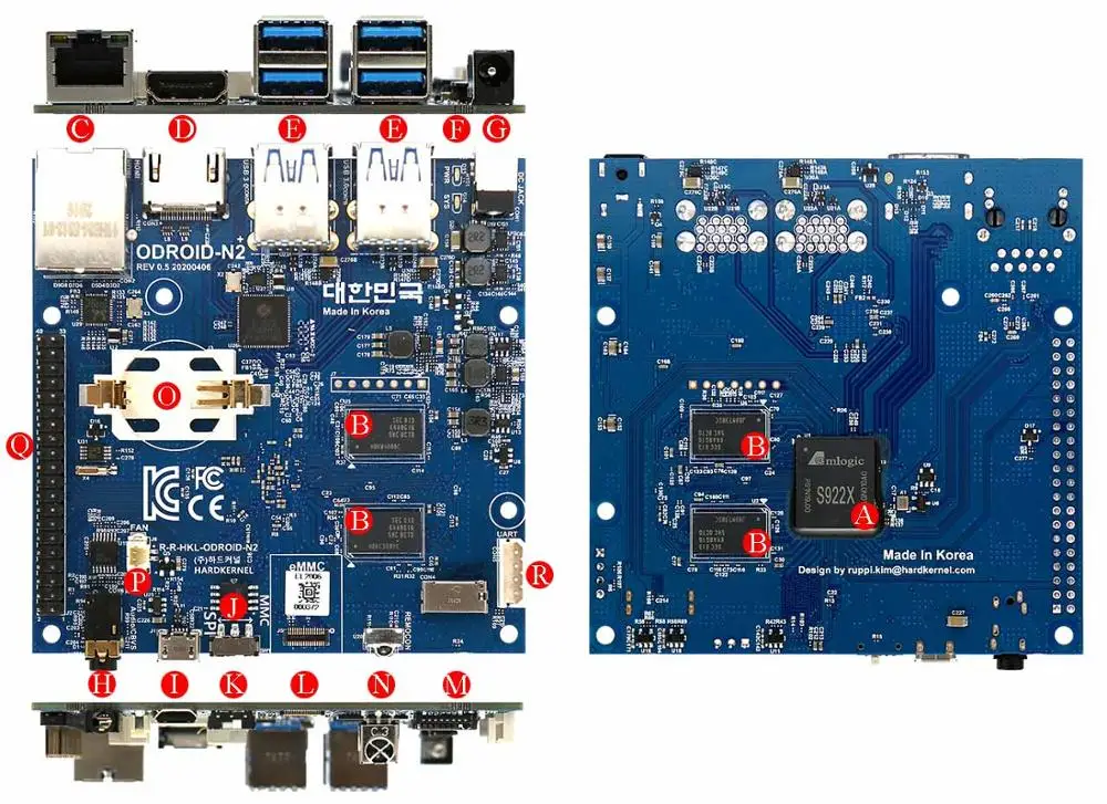 ڿ 4GByte RAM  ODROID N2+ S922X
