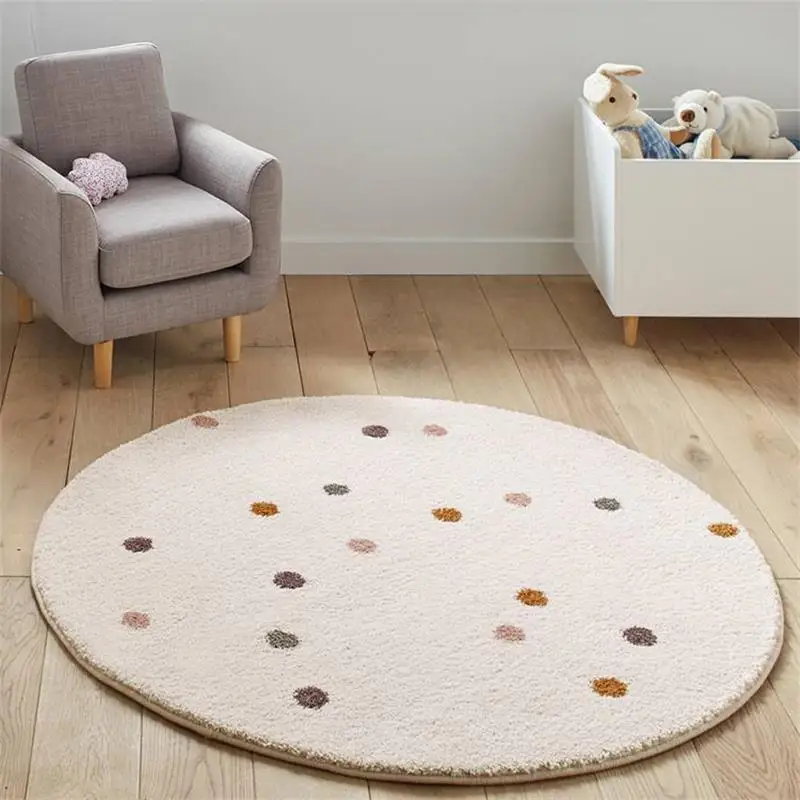 

Nordic Coloful Dots Round Rugs For Living Room Home Kids Room Carpet Soft Sofa Coffee Table Floor Mat Computer Chair Area Rug