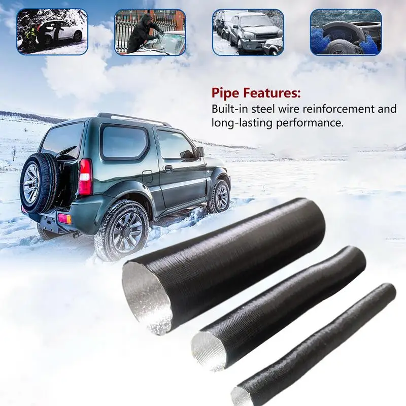 Air Parking Heater Duct Hose Diameter 42mm 60mm 75mm Length 80cm For W ebasto E berspacher Propex Black Tube Hose heater hose connector